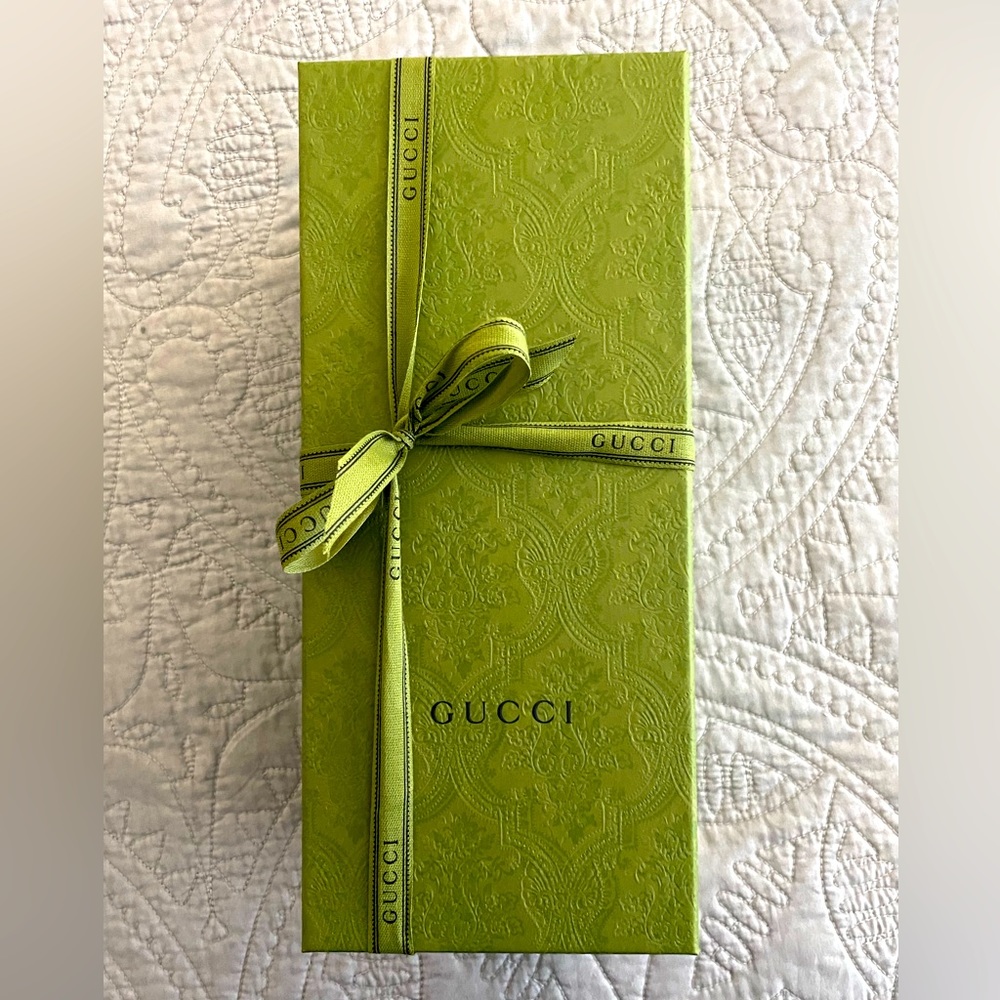 Gucci shoe box (empty) with ribbon